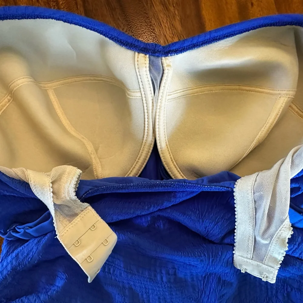 Set of 3 in Fantasie Royal Blue. Underwire Tankini, Strapless Top, & Bottom - Picture 9 of 15